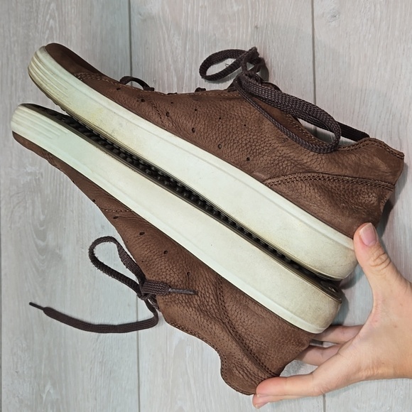 Ecco Mens Leathe Sneakers Shoes Sz 45/11-11.5 - Picture 7 of 11